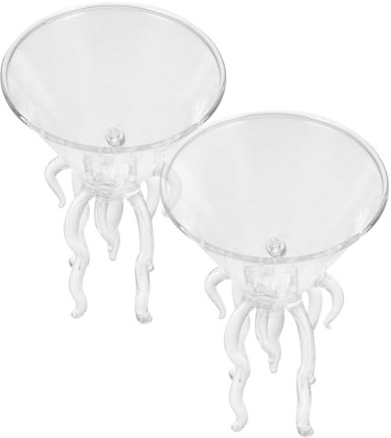 Einzigartiges Weingläser-Set 2Pcs Octopus Quallen Tasse Saft Große für Whisky/Margarita Für Küche Bar Party Transparent Weinglas