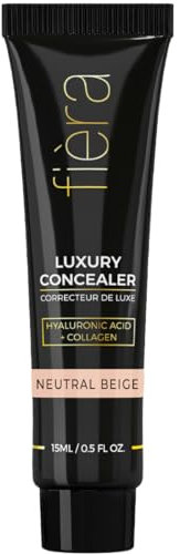 Fièra Luxury Concealer with Anti-Aging - All Day Coverage for Dark Circles, Fine Lines, Wrinkles & Spots - Neutral Beige