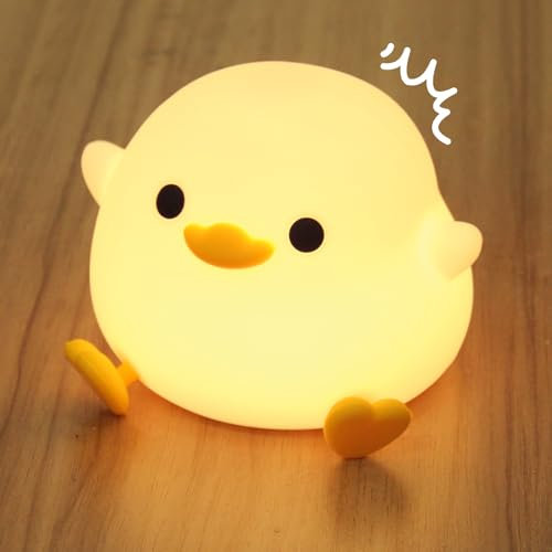NAJILI DoDo Ente Nachtlicht, Niedliche Weiches Silikon Enten Lampe für Kinder, Dimmbar Wiederaufladbare Touch LED Nachttischlampe mit 20 Minuten Timer, Geschenke für Jungen, Mädchen, Frauen