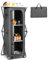 COSTWAY Folding Camping Cupboard, 90cm/120cm/139cm Tall Portable Storage Cabinet Organizer with 3 Shelves & Carry Bag, Quick Set-up Kitchen Cook Table for Outdoor BBQ, Supports 30kg (63x45x139cm)
