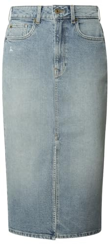 Pepe Jeans Falda Midi HW para Mujer, Color Azul (denim-2WB), Talla XL, Azul (denim-2wb), XL