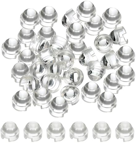 PATIKIL 12mm Lente Convessa LED, 36 Pezzi Angolo Di Fascio 20 Gradi PMMA Acrilica Lente Ottica Convessa Condensatore Per Lampadine LED 1W 3W Telecamere A Infrarossi, Trasparente