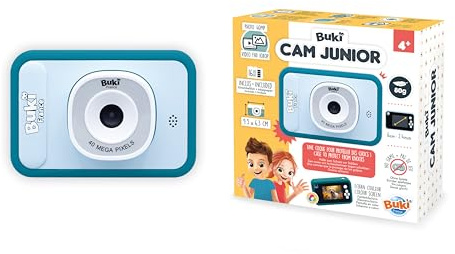 BUKI PV011 - CamJunior - Kinderkamera 2-in-1 für Fotos & Videos – Einfach zu Bedienen ab 4 Jahren, Leicht & Sicher – Ohne Spiele
