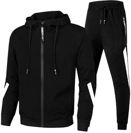 Conjunto Deportivo de Hombre Fitness Transpirable con Sudaderas con Capucha y Pantalones de Jogging Anchos Conjuntos Deportivos Otoño Invierno Ropa Urbana Casual Traje Deportivo de Gimnasia Y2k