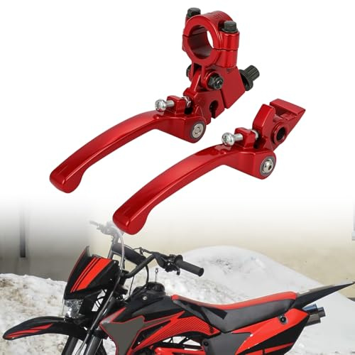 Leva del freno della frizione per moto,per manubrio da 22 mm,colore rosso