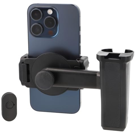 Magnetiskt smartphone-vlogg-grepp med Bluetooth-fjärrutlösare, stativ och kall shoe-anslutning