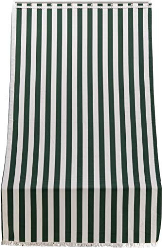 Linea Garden Friend Tenda Sole per Porta con Anelli Riga Verde Lunghezza 140 cm, Altezza 250 cm