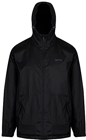 Regatta Herren Regenjacke Pack It III wasserfest (M) (Schwarz)