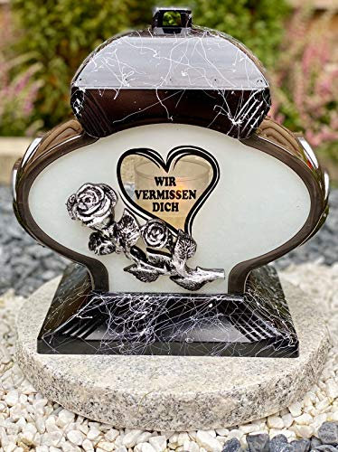 Lanterne funéraire avec motif bougie funéraire