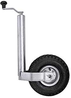 KNOTT ruotino di supporto pneumatico TK48 150 kg tubo 48 mm 500-720 mm ruota 260x85 mm per parcheggio e manovre per timone con tubo 48 mm ruota gonfiabile zincato a caldo