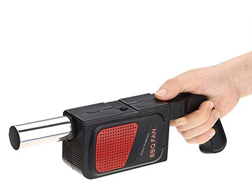 GOTOTOP Ventilador de Barbacoa, Ventilador Eléctrico de Camping al Aire Libre Ventilador de Barbacoa Portátil Ventilador de Picnic de Mano