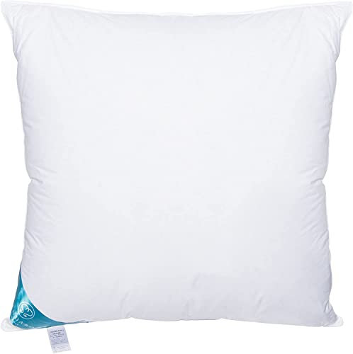 Sandaro Home Kopfkissen 80x80 Daunen-Federn | 3 Kammern Premium Qualität Daunenfedernkissen 80 x 80cm 100% Natur Bezug Baumwolle, Ultra Komfort, Öko-Tex Zertifiziert 1200g