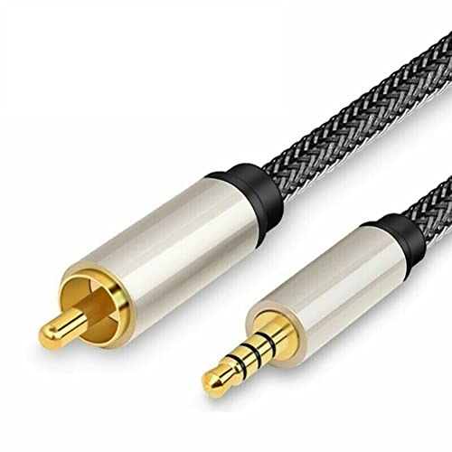 Cinch Kabel, 2STK Optisches Kabel 2M Optical Digital Audio SPDIF für RCA auf 3,5 mm Klinke mit 24K Vergoldetem Stecker Stereo-Audiokabel (Koax-Kabel für HDTV/Heimkino/Blu-ray/Receiver)