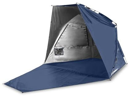 Sport-Brella Suncave Shelter, Riparo Soleggiato, Protezione Da Sole, Vento e Pioggia, Montaggio Completo in Solo 30 Secondi, Ideale per Spiaggia e Eventi Sportivi, 2.3m x 1.5m, Blu Notte