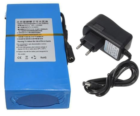WILLQ 12V 20000mAh batteripaket med laddare Bärbart 12V 20Ah batteri Polymerlitiumbatteri för LED-ljusremsa/larmsystem/utomhusenheter Backup-batteri
