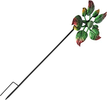Toyvian 1pezzi Girandole Vento Decorative per Giardino Design Creativo in Ferro Verniciato Colori Vivaci Ornamento Esterno Facile da Installare e Trasportare Ruota Vento
