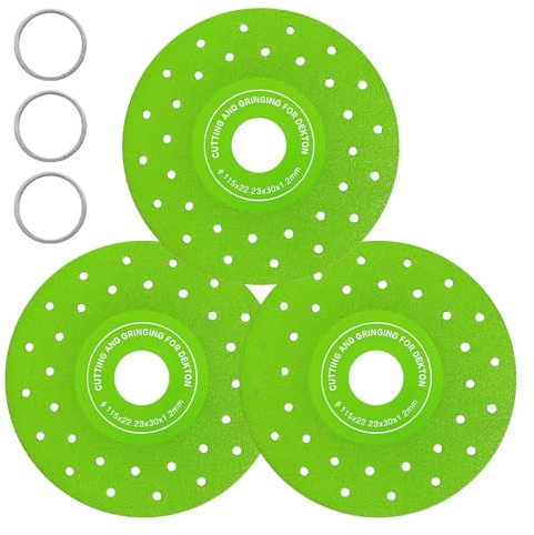 115mm Rock Slab Grinding Disc 3Pcs Multi-Pore Porcelain Glass Cutting Disc for Angle Grinder Ultra-Thin Flat Grinding Polishing Cutting Blade Wheel Grinder Blades for Porcelain Tile Ceramic Marble