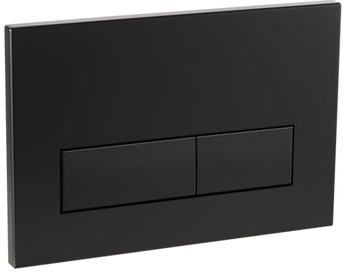 Empyreal Drückerplatte WC Spülkasten Ersatzteile Kompatibel mit Geberit Sigma01,20,30 UP300 & 320 115770115 Betätigungsplatte 2-Mengen-Spülung (Schwarz Matt)