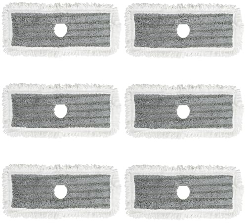 GIANTEX Set di Cuscinetti per Mocio Quadrato, 6 Pezzi, Panni di Ricambio Riutilizzabili in Microfibra, Elevato Potere Assorbente, Dimensione 35 x 15 cm