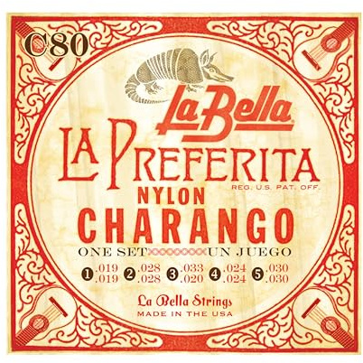 La Bella - Juego de cuerdas de nailon para charango, 10 unidades