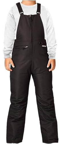 Arctix Kids Insulated Snow Bib Overalls, Black, Medium