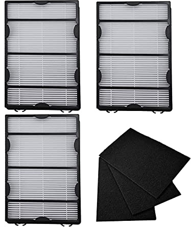 3 Packs HAPF600 Air Filter Replacement + 3 Packs Carbon Filter Replacement for Holmes HAPF600, HAP615, HAP625, HAP650, HAPF600D-U2