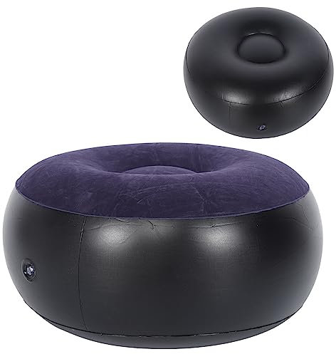 Aufblasbares Flocking Lazy Sofa Tragbarer Campingstuhl Im Freien Aufblasbarer Stuhl Für Wohnzimmer Schlafzimmer Ideal Zum Sitzen Entspannen Outdoor-Stuhl Camping Garten Sitzhocker Rund