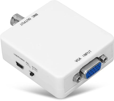 Agatige VGA to BNC Converter, Camera PC TV Video to VGA Adapter, BNC to VGA Converter, Computer Monitor Converter for DVR DVD Player