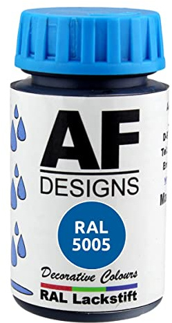Alex Flittner Designs Lackstift RAL 5005 SIGNALBLAU seidenmatt 50ml Holz Metall Möbel Bad Retuschierlack Reparaturlack