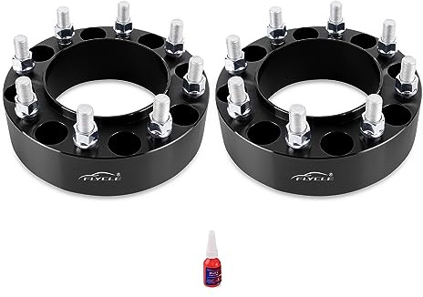 FLYCLE 8x170 2 Hubcentric Wheel Spacers Compatible for F250 F350 Super Duty, 2 inch 8x170 Forged Wheel Spacers with 14x1.5 Studs & 125mm Center Bore