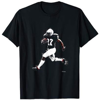 AMERICAN FOOTBALL RUNNING BACK RECEIVER LÄUFT MIT DEM BALL T-Shirt