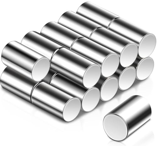 20 Stück 6x10mm Mini Scheiben Magnete Stark, Neodym Power Magnet Silber, Scheibenmagnet extra stark Zylindermagnete Magnete für Magnettafel, Whiteboard, Kühlschrank, Kleine Magneten