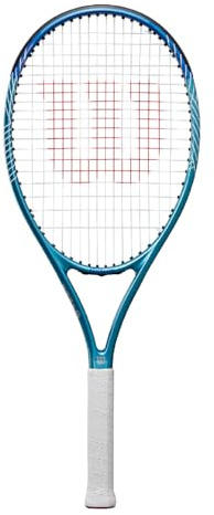 Raqueta de Tenis Wilson Ultra Power 103, Libera Potencia Sin Esfuerzo y Disfruta de Control Mejorado, Experimenta Precisión Estable y un Agarre Cómodo, Color: Azul/Blanco, Talla: 2