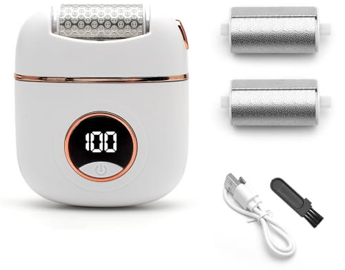 HENGBIRD rimuovi calli piedi elettrico elettrica pedicure elettrico calli piedi rimozione ricaricabile Adatto per i piedi, può essere dato agli amici di famiglia uomini donne Bianco