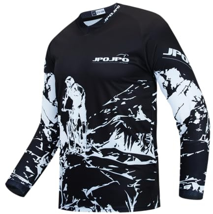 Hotlion Set con maglia da ciclismo per bambini, a maniche lunghe, per motocross, per ragazzi, per mountain bike, per fuoristrada, 14 anni