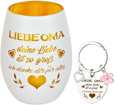 CLTPY Vindljus med Gravyr,Lykta med Gravyr present till mormor,Graverad Glaslykta kan användas som en gåva för större helgdagar,en födelsedagspresent,Värmeljushållare är gåvor till speciella människor