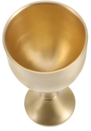 Amosfun Vidrio Espiritual De Latón Copas De Coctel Copa De La Iglesia Cáliz Gótico Vaso De Vino Taza Para Beber Copa De Oro Vintage Copas De Vino Real Taza De Agua Del Altar Latón Dorado