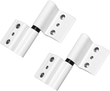 Pack de 2 Bisagras de Aluminio para Perfil Convencional 40×20 mm | Para Puertas y Ventanas Practicables | No Compatible con Serie Europea | Alta Resistencia | Apertura Interior Izquierda | Blanco