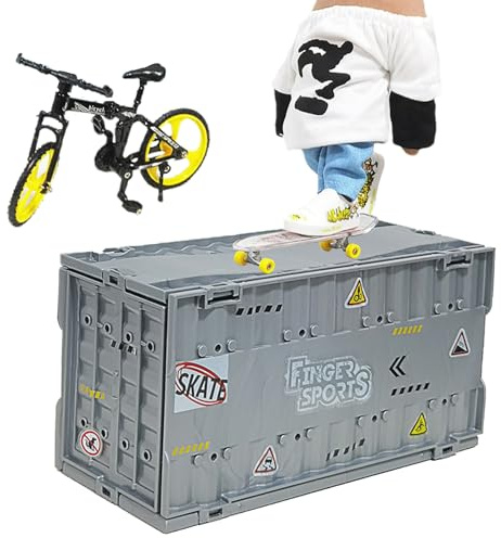 Genérico Finger Skateboard Park - Mini Deck Toy, Agarre del diapasón, Rampa de Entrenamiento de Skate multifunción | Accesorio de Juego para Interiores y Exteriores para niños, niñas, Adolescentes, a