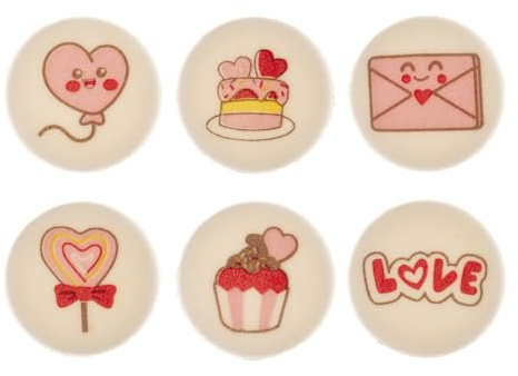 dekora – 100 Decorazioni di Zucchero con Motivi Romantici, Decorazioni Commestibili per Torte e Cupcake di San Valentino, Anniversari, Matrimoni e Compleanni