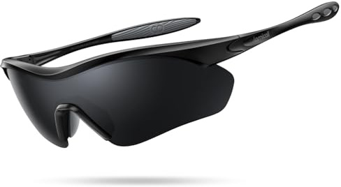 Lamicall Occhiali da Sole Ciclismo Polarizzati - [22g Ultraleggeri] TAC Lente de una Pieza, UV400 Protezione, TR90-Montatura, Nasello & Aste degli Occhiali Regolabile, Occhiali Sportivi per Uomo/Donna