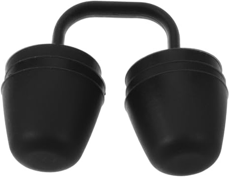 DECOMELODY Clip Nasale per Nuoto Adulti in Silicone Nero Antiscivolo 12-14 Mm, Tappo Nasale per Sport Acquatici, Accessorio Compatto per Allenamento e Snorkeling