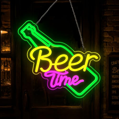 Bier LED Neon Schild Wand Deko, Bar Neon Sign für Home, Club, Party, Kneipe