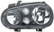 HELLA 1EL 007 700-151 DE/FF/Halogen-Hauptscheinwerfer- ECE - für Rechtsverkehr - vorne links