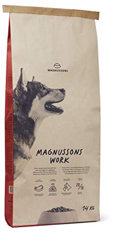 MAGNUSSONs Work (1 x 14kg) | Energiereiches Hundetrockenfutter für erwachsene Hunde aller Rassen | Alleinfuttermittel | Für mehr Leistung und Muskelaufbau | Hoher Anteil an frischem Fleisch