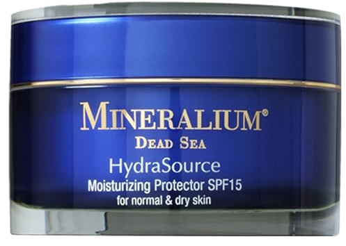 Mineralium - Crema Protettiva Idratante SPF15 per Pelli Normali e Secche - Minerali del Mar Morto, Aloe Vera e Vitamina E - Idratazione e Protezione UV - Senza Solfati né Parabeni - 50ml