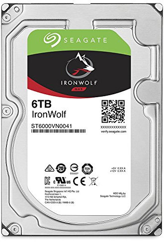 Seagate NAS HDD IronWolf 6TB 6000GB Serial ATA III - Disco Duro (6000 GB, Serial ATA III, 7200 RPM, 3.5, Unidad de Disco Duro, 128 MB)