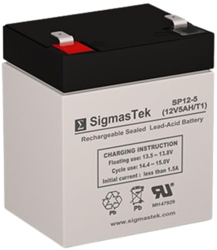 Suncast Hose Reel PW100 Compatible Battery, 12V 5Ah F1 by SigmasTek