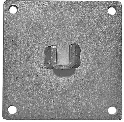 Dieffematic Staffa Ancoraggio Motore Tubolare Tapparella Tenda Sole - Quadro Piatto 100x100 mm, Attacco 10x10 mm Universale