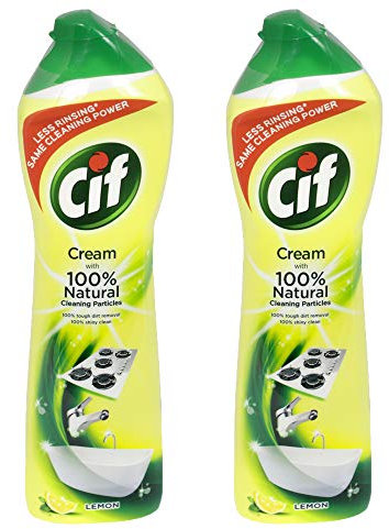 2 x 500ml Lemon Fragrance Cream All Purpose Cleaner Bathroom Kitchen Sink Tiles